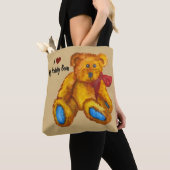 Tote Bag J'Aime Mon Ours En Conflit (De près)