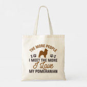 Tote Bag J'Aime Mon Poméranien (Dos)