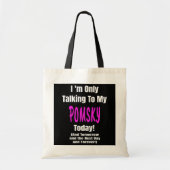 Tote Bag J'aime mon POMSKY Chien Citation Propriétaire Cade (Devant)