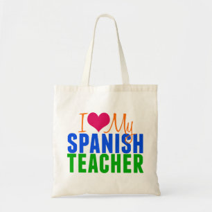 Tote Bag J'aime mon professeur d'espagnol