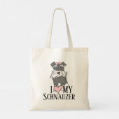 Tote Bag J'Aime Mon Schnauzer (Dos)