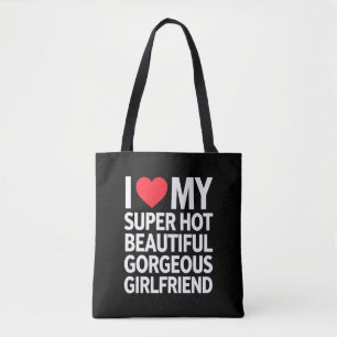 Tote Bag J'Aime Mon Super Hot Belle Magnifique Petite Amie
