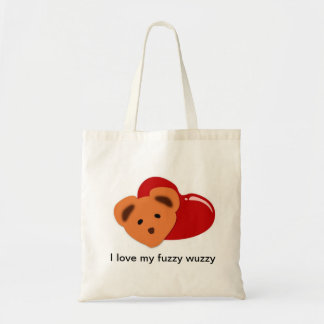 Tote Bag j'aime mon wuzzy brouillé
