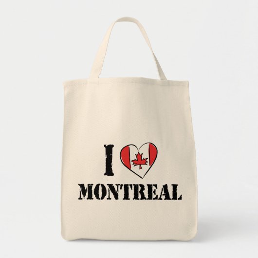 Tote Bag J'aime Montréal Canada (Devant)