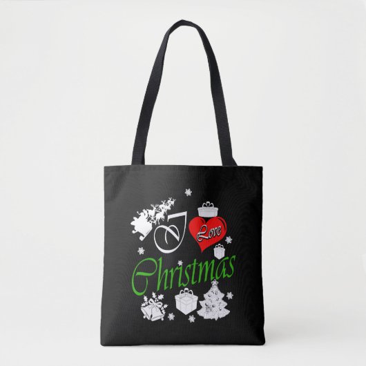 Tote Bag J'aime Noël (Devant)