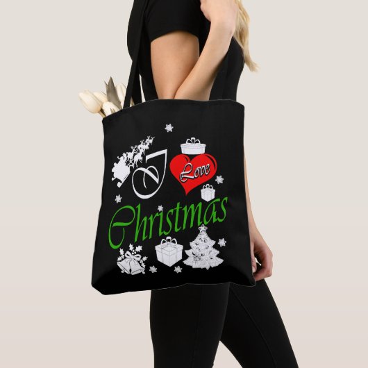 Tote Bag J'aime Noël (De près)