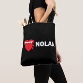 Tote Bag J'aime Nolan Fourre-tout (foncé) (De près)