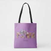 Tote Bag J'aime Paris avec un décor urbain (Devant)