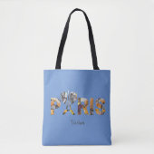 Tote Bag J'aime Paris avec un décor urbain (Devant)