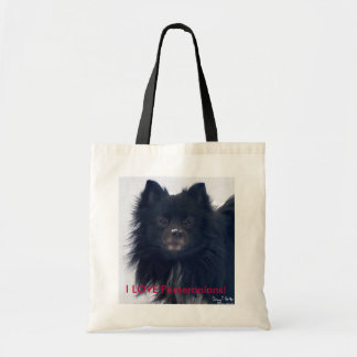 Tote Bag "J'AIME Pomeranians !" Portrait Fourre-tout