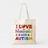 Tote Bag J'aime quelqu'un avec AUTISME (Dos)