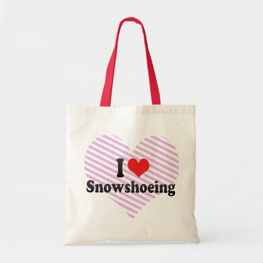 Tote Bag J'aime Snowshoeing (Devant)