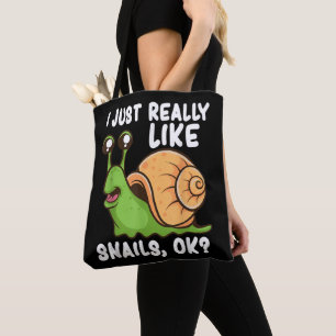 Tote Bag J'aime vraiment beaucoup les escargots, d'accord D