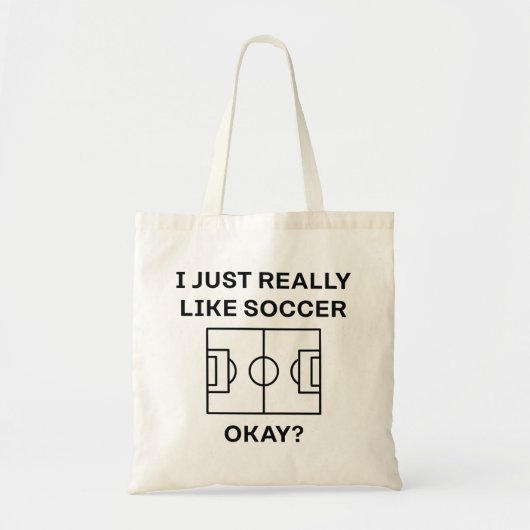 Tote Bag J'Aime Vraiment Le Football Ok (Devant)