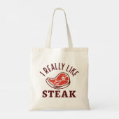 Tote Bag J'Aime Vraiment Le Steak (Dos)