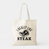 Tote Bag J'Aime Vraiment Le Steak (Dos)