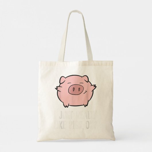 Tote Bag J'Aime Vraiment Les Cochons, OK Les Cochons (Dos)