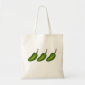 Tote Bag Jalapenos Vert Jalapeno Poivrons de Poivre Fourre- (Devant)