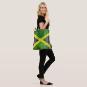 Tote Bag Jamaica Flag Grungy Distress Board (Sur le modèle)