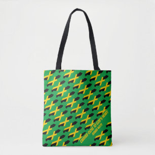 Tote Bag JAMAICA FLAG Isaïe 40 Verset biblique VERT
