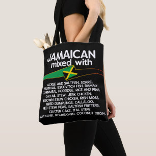 Tote Bag Jamaïcain Mélangé Avec La Jamaïque Fière
