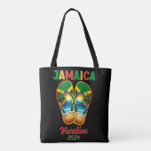 Tote Bag Jamaïque 2024 Flip Flop Vacation Plage tropicale (Dos)