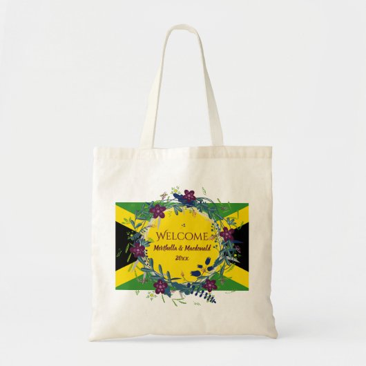 Tote Bag JAMAÏQUE MARIAGE ACCUEIL Destination Floral (Devant)