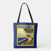 Tote Bag Jamaïque tropicale bleue et jaune (Dos)