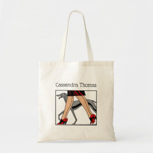 Tote Bag Jambes Art Déco Femmes Greyhound Whippet Chien R