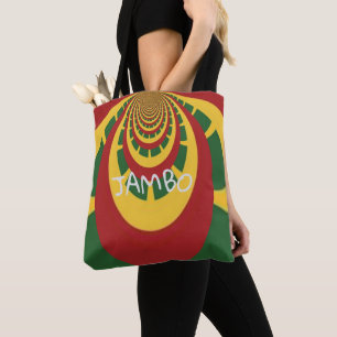 Tote Bag Jambo Hakuna Matata Jamaïque Rasta Couleurs Épaule