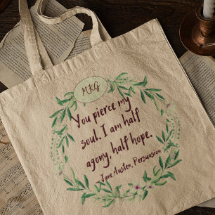 Tote Bag Jane Austen Cite Romantique Monogramme