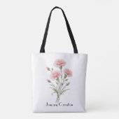 Tote Bag January Carnation Flowers  (Dos)