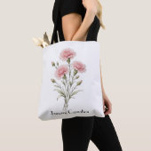 Tote Bag January Carnation Flowers  (De près)