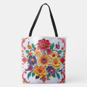 Tote Bag Janvier Énergies d'oeillet Fleur de naissance (Devant)