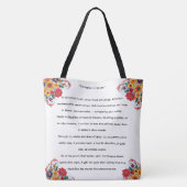 Tote Bag Janvier Énergies d'oeillet Fleur de naissance (Dos)