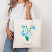 Tote Bag Janvier Mois de naissance Fleur Blue Snowdrop