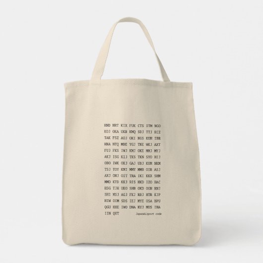 Tote Bag Japan Airport Code (IATA) (Dos)