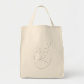 Tote Bag Japanese letter face bag | へのへのもへじバッグ (Devant)