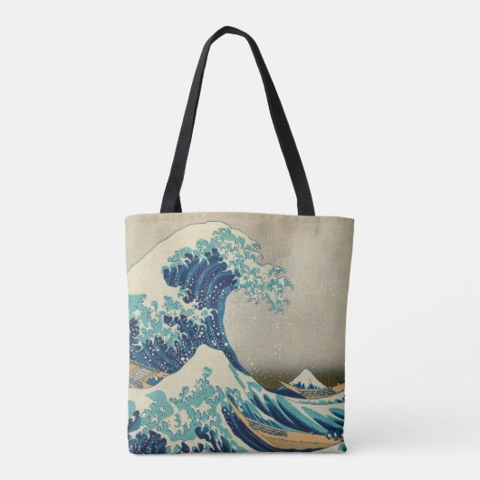 Tote Bag Japon - Art japonais (Grande vague au large de Kan (Dos)