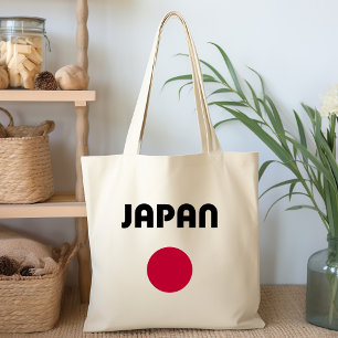 Tote Bag Japon Grande Lumière de Couleur Rouge Point