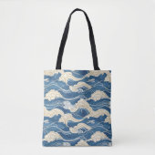 Tote Bag Japonais Kanagawa Motif (Devant)