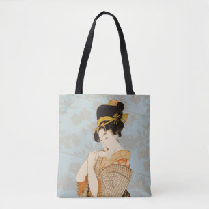 Tote Bag Japonaise vintage Geisha Girl Entertainer en Kimon