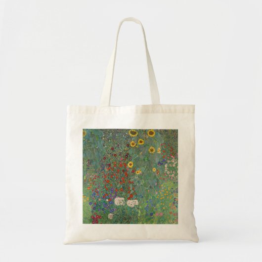 Tote Bag Jardin agricole de Klimt avec tournesols (Devant)