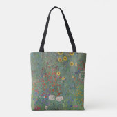 Tote Bag Jardin agricole Tournesols par Gustav Klimt Peintu (Dos)