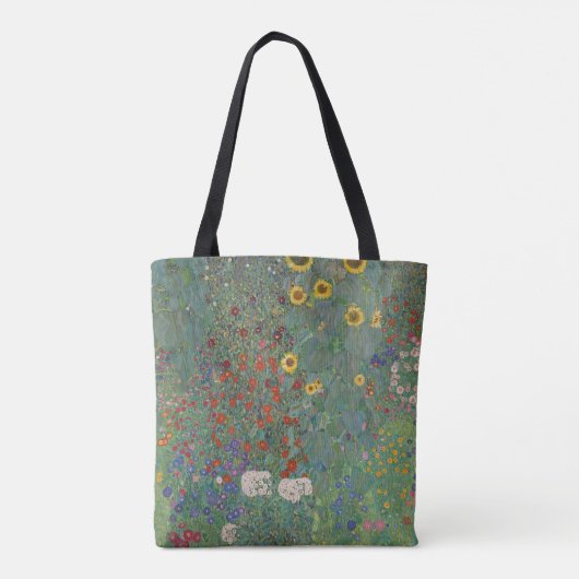 Tote Bag Jardin agricole Tournesols par Gustav Klimt Peintu (Dos)