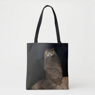 Tote Bag Jardin arrière Grand Chouette à cornes