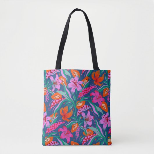 Tote Bag Jardin Botanique Vibrant (Devant)