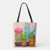 Tote Bag Jardin coloré de Cactus (Dos)