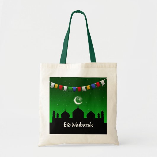Tote Bag Jardin coloré de l'Aïd Moubarak (Devant)