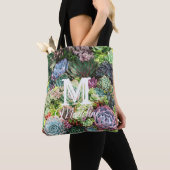 Tote Bag Jardin coloré Succulent (De près)